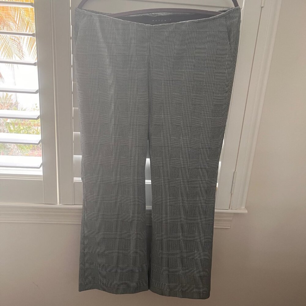 Hatch Maternity Plaid Crop Flare Pant